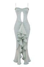 Flowering Girl Women Taylor Ruffled Mesh Maxi Dress - Blue