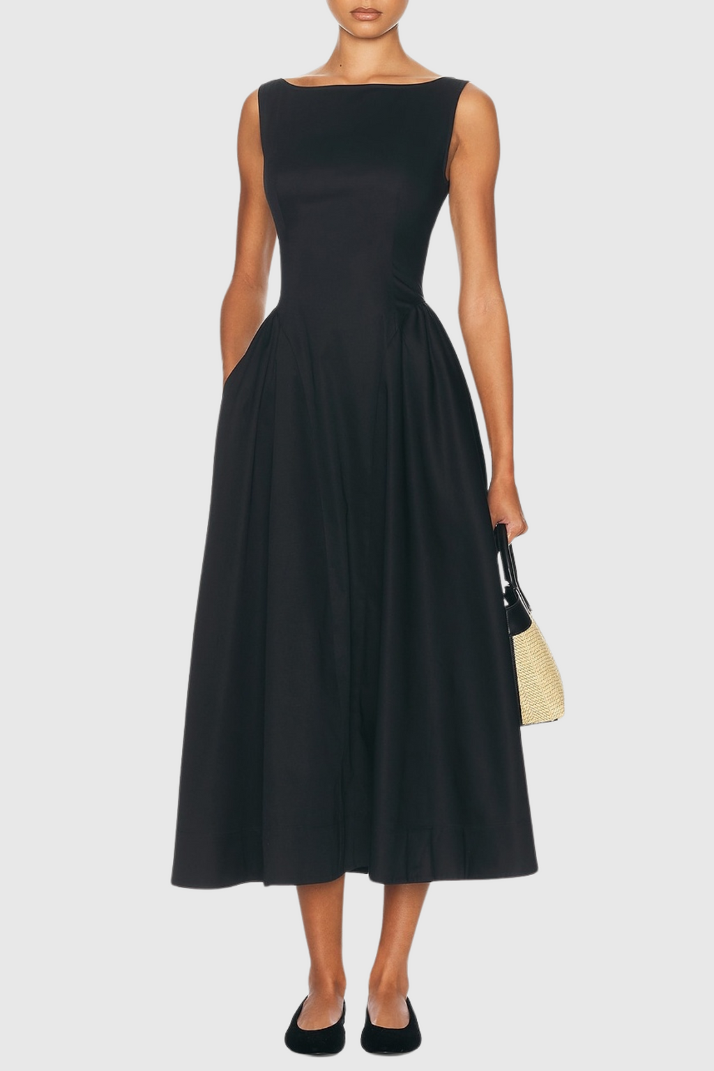 Flowering Girl Women Tayna Ruched Backless Midi Dress - Black