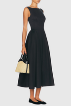 Flowering Girl Women Tayna Ruched Backless Midi Dress - Black