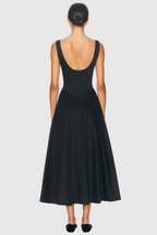 Flowering Girl Women Tayna Ruched Backless Midi Dress - Black