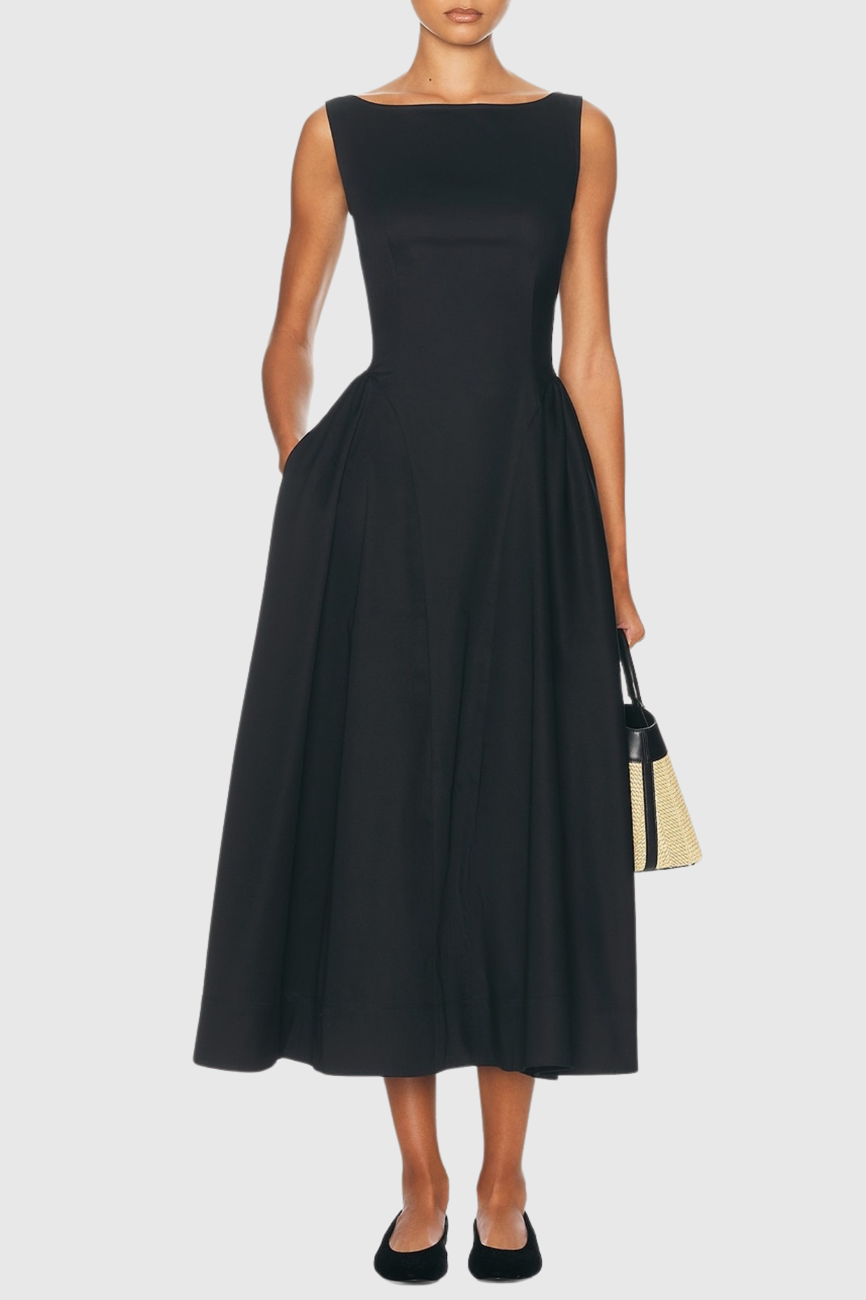 Flowering Girl Women Tayna Ruched Backless Midi Dress - Black