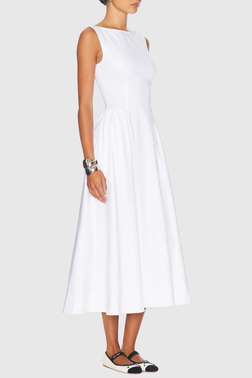 Flowering Girl Women Tayna Ruched Backless Midi Dress - White