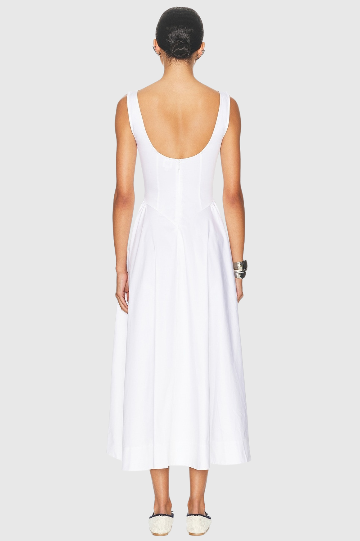 Flowering Girl Women Tayna Ruched Backless Midi Dress - White