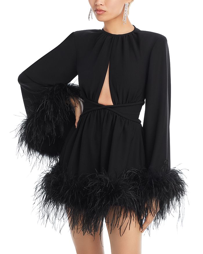 Ornella Feather Trim Dress