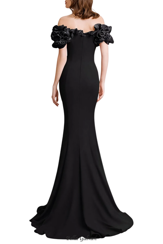 Tiriaya Floral Off Shoulder Maxi Dress