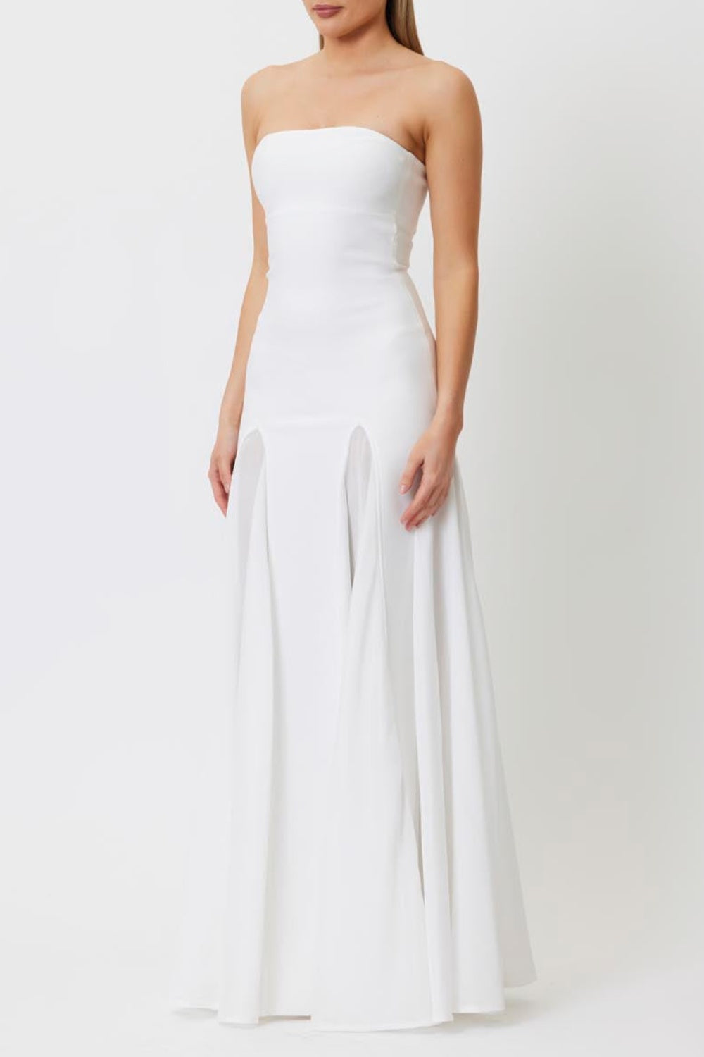 Flowering Girl Women Dimiya Strapless Mesh Maxi Bandage Dress
