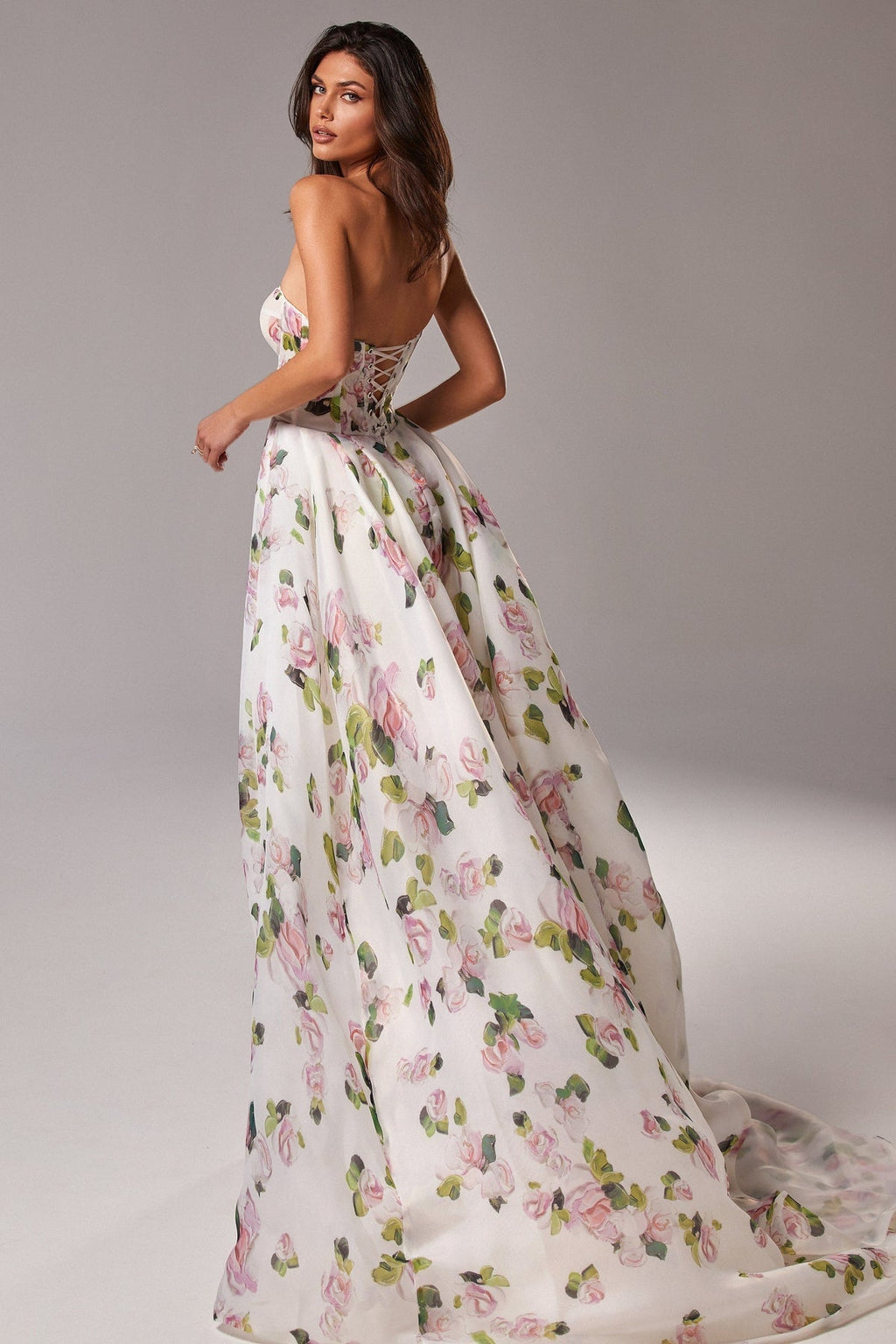 Flowering Girl Women Trinity Printed Strapless Maxi Dress