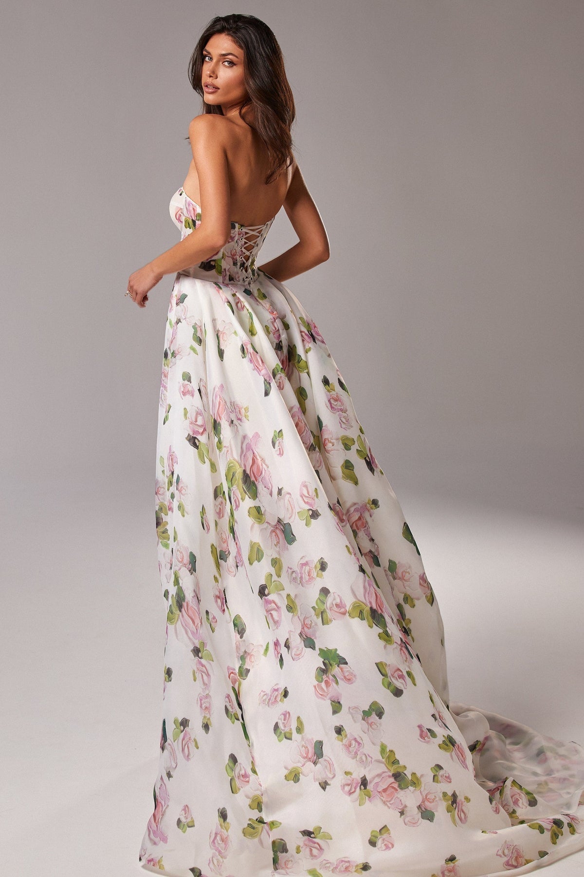 Flowering Girl Women Trinity Printed Strapless Maxi Dress