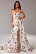 Flowering Girl Women Trinity Printed Strapless Maxi Dress
