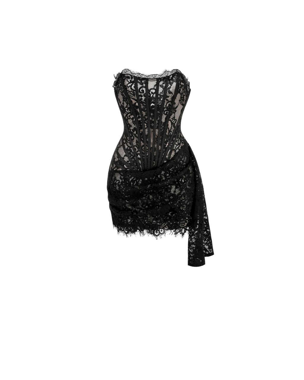 Angel Corset Draped Mini Dress