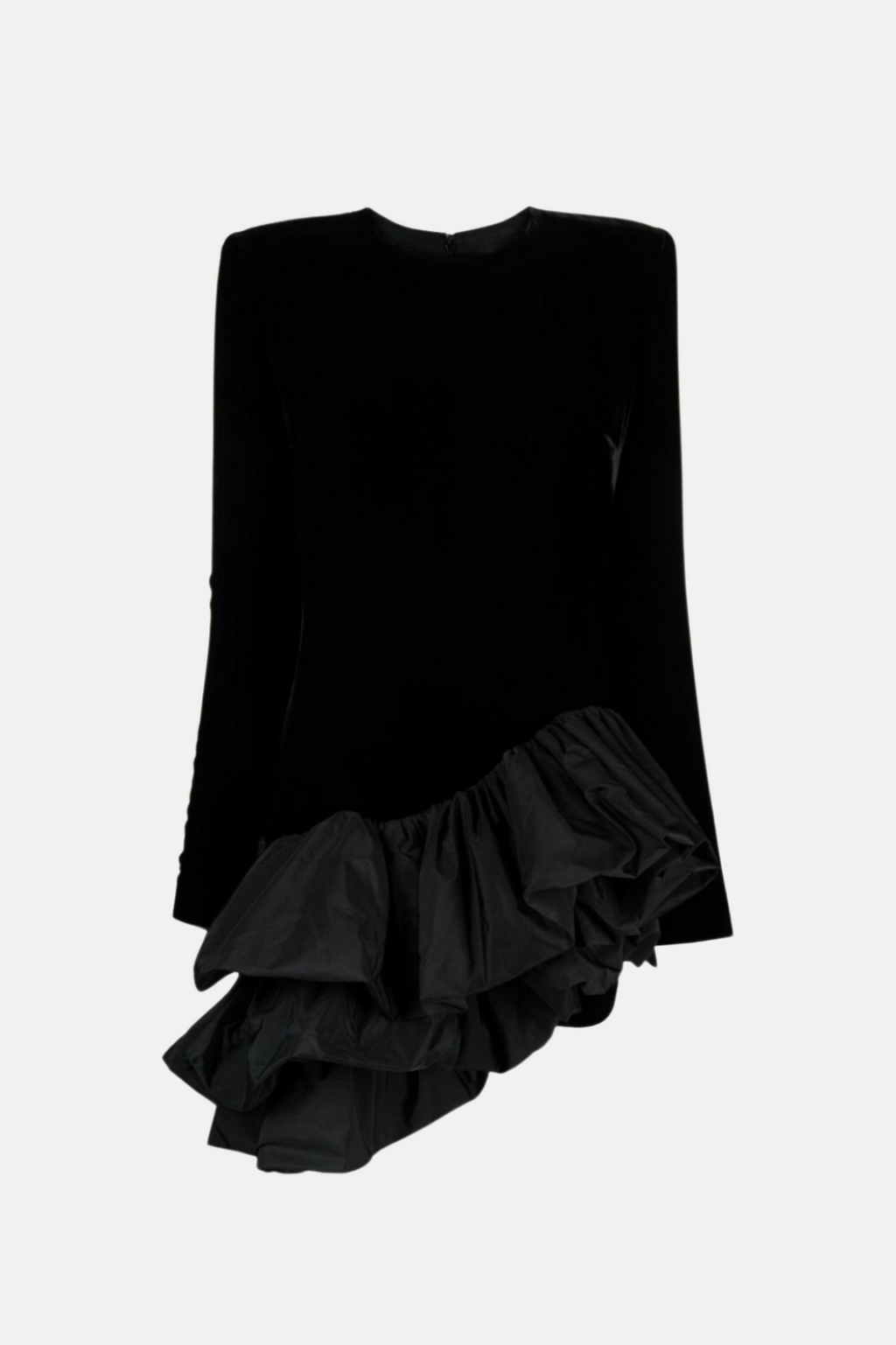 Flowering Girl Women Ursula Velvet Ruffle Long Sleeve Mini Dress