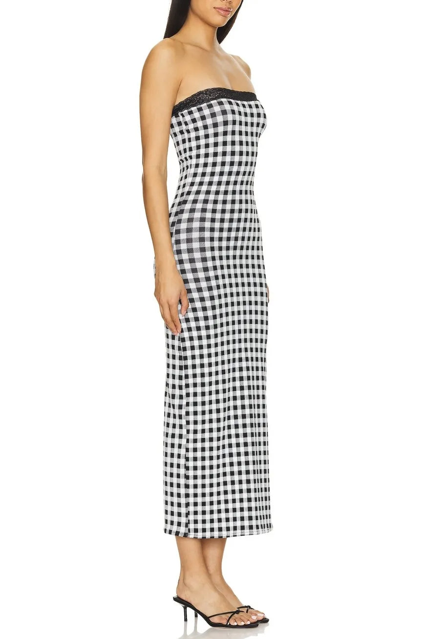 Flowering Girl Women Vanessa Gingham Print Dress Set
