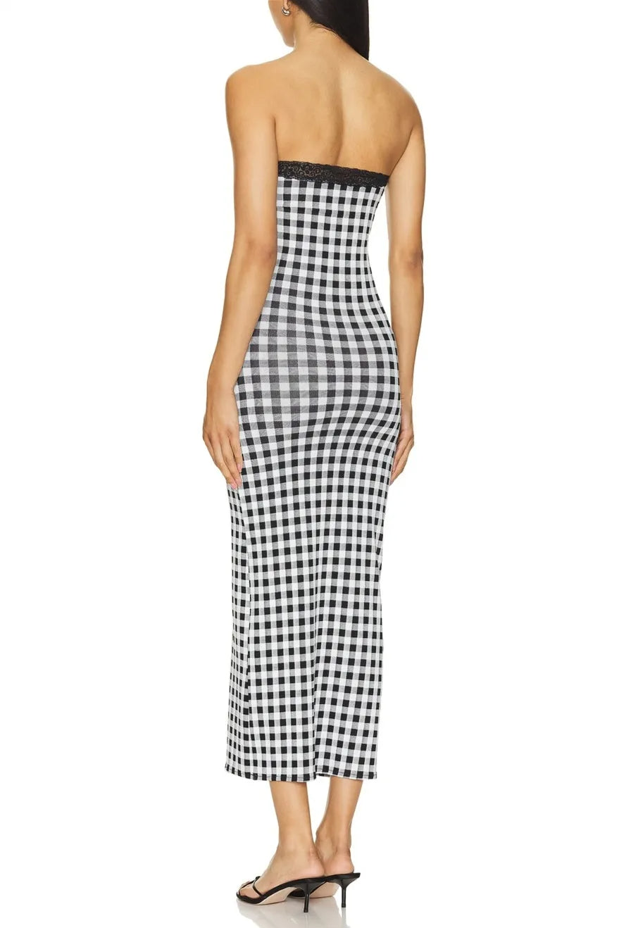 Flowering Girl Women Vanessa Gingham Print Dress Set