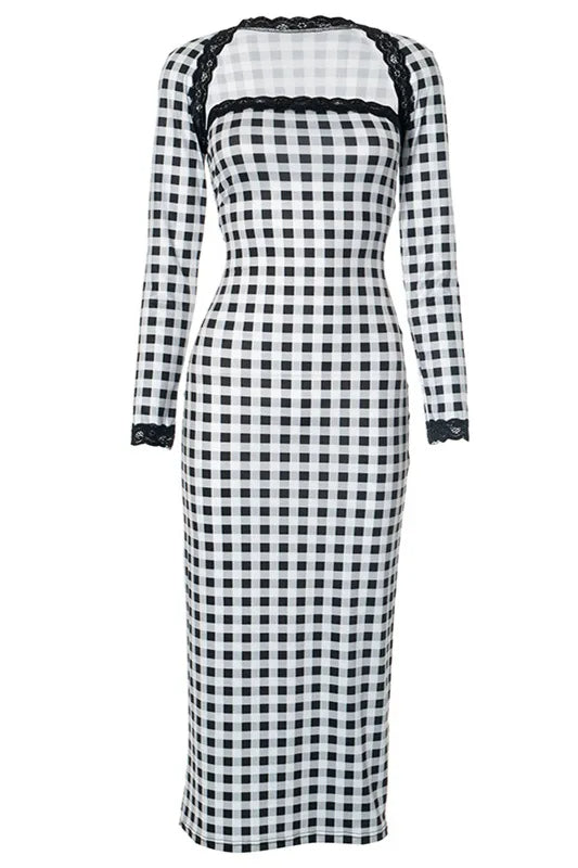 Flowering Girl Women Vanessa Gingham Print Dress Set