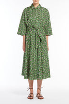 Flowering Girl Women Varenna Cotton Shirt Dress - Green