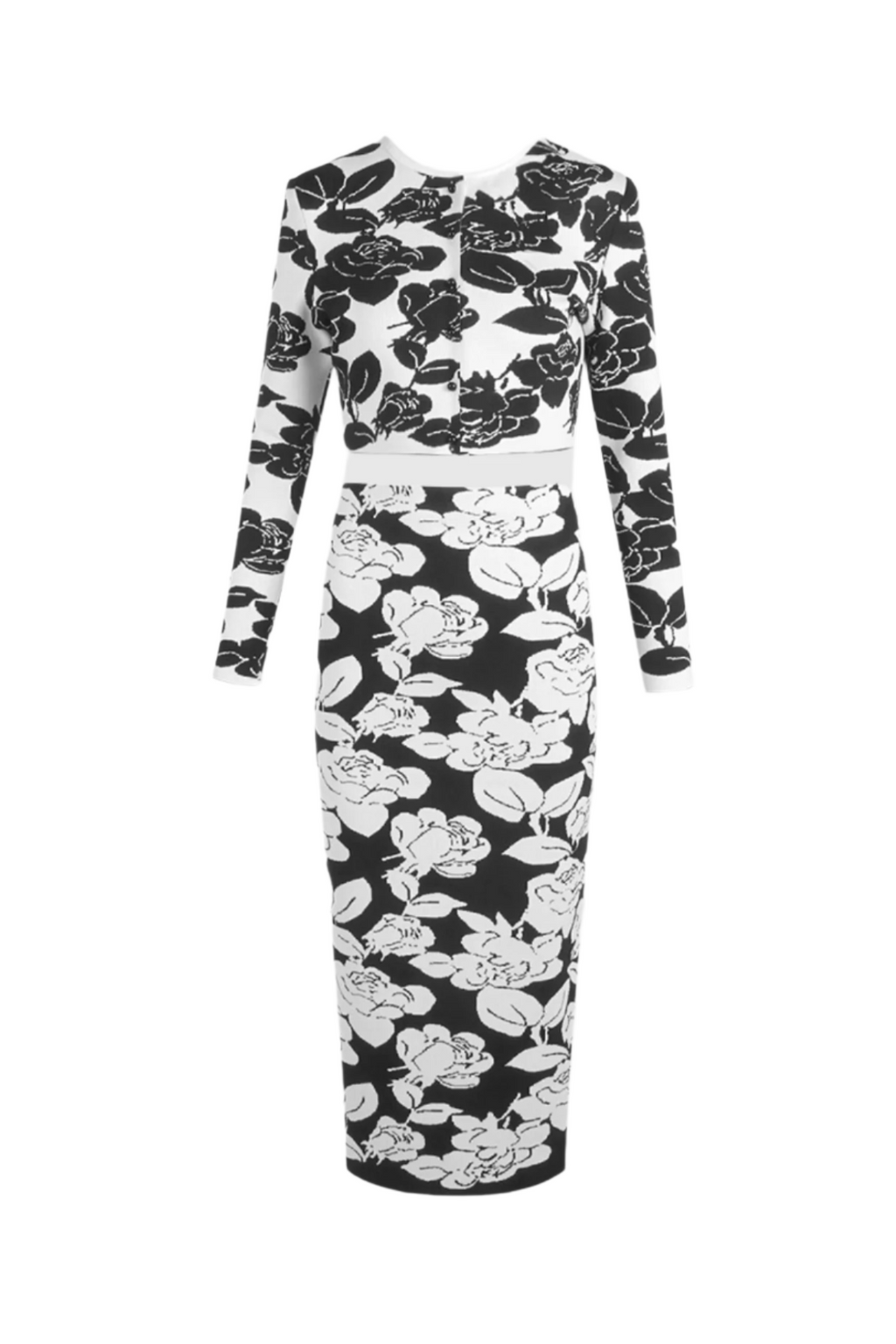 Flowering Girl Women Vernon Jacquard Bandage Two Piece Set