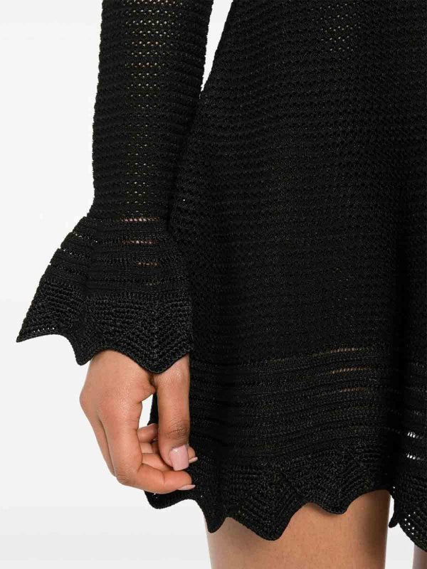 Flowering Girl Women Laura Black Cut-Out Knit Mini Dress