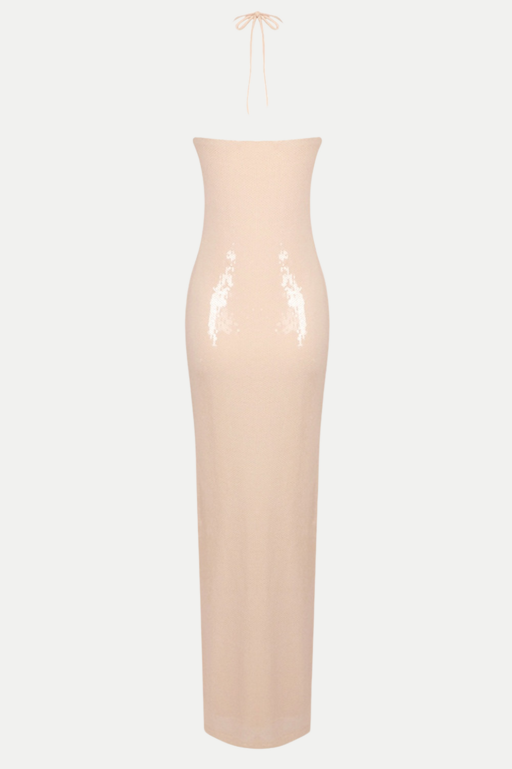 Flowering Girl Women Vidonia Halter Floral Sequin Maxi Dress - Nude