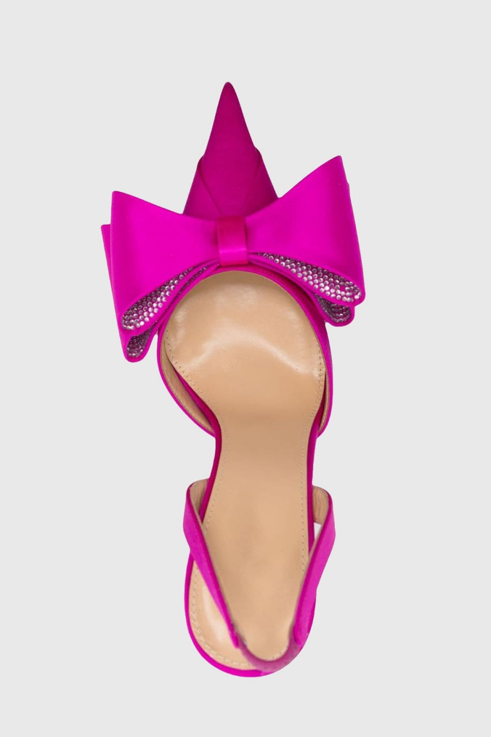 Flowering Girl Women Violeta Bow-embellished Satin Slingback Pumps - Pink