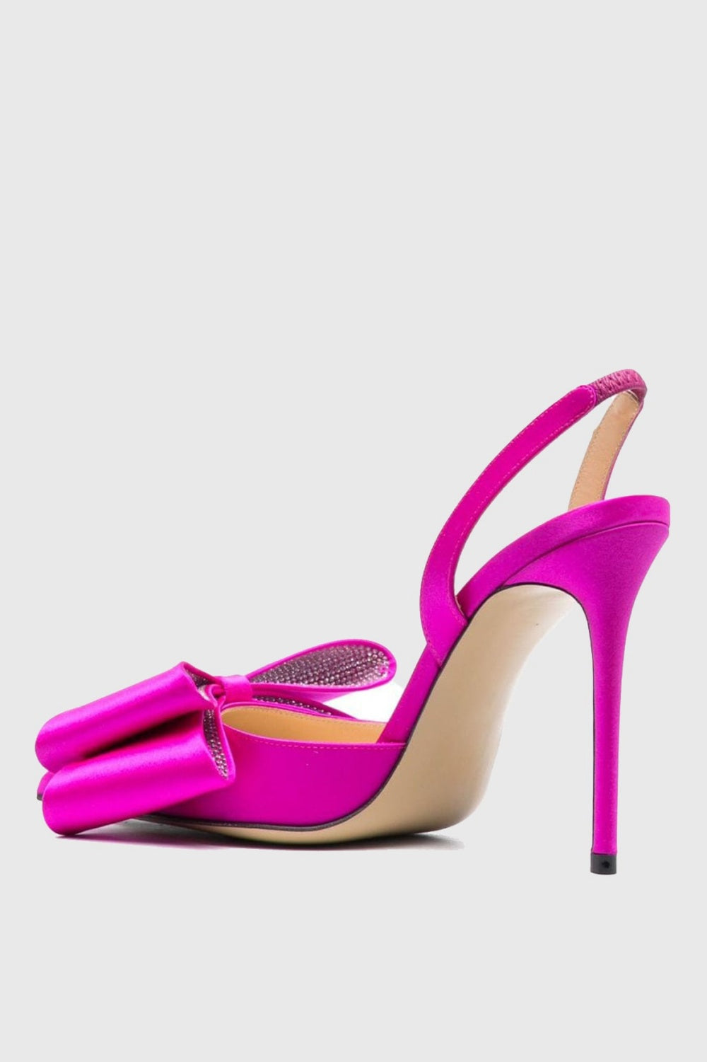 Flowering Girl Women Violeta Bow-embellished Satin Slingback Pumps - Pink