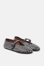 Flowering Girl Women Violeta Rhinestone Fishnet Ballet Flats