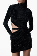 Flowering Girl Women Viveka Crystal Embellshed Cutout Mini Dress