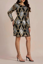 Flowering Girl Women Vivien Sequins Embroidery Sheer Mini Dress