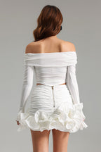 Flowering Girl Women Wesani Ruched Flounced Mini Skirt