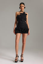 Flowering Girl Women Wesani Ruched Flounced Mini Skirt - Black