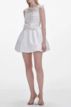 White Tulle Mini Dress