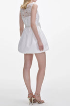 Flowering Girl Women White Tulle Mini Dress