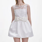 Flowering Girl Women White Tulle Mini Dress