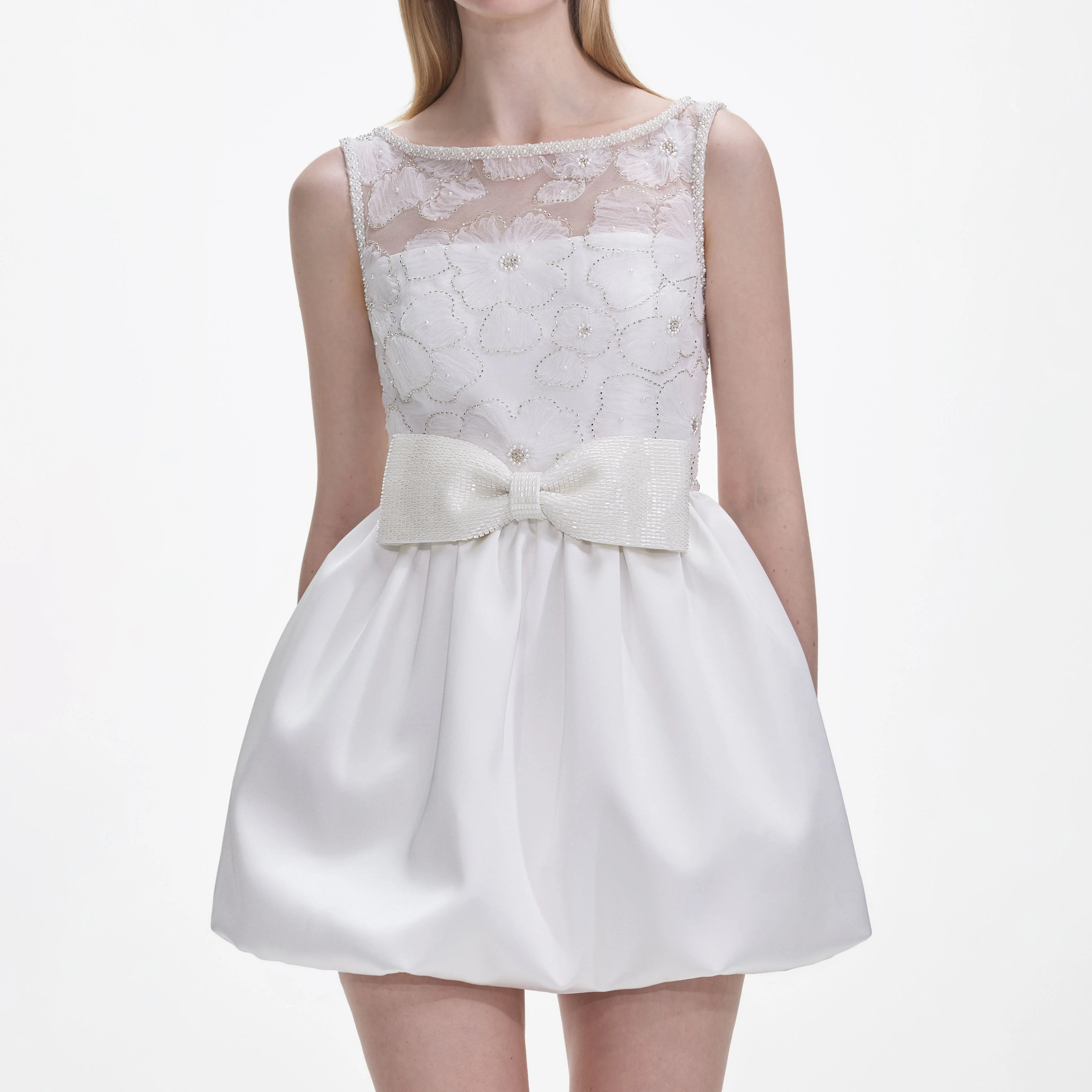 White Tulle Mini Dress