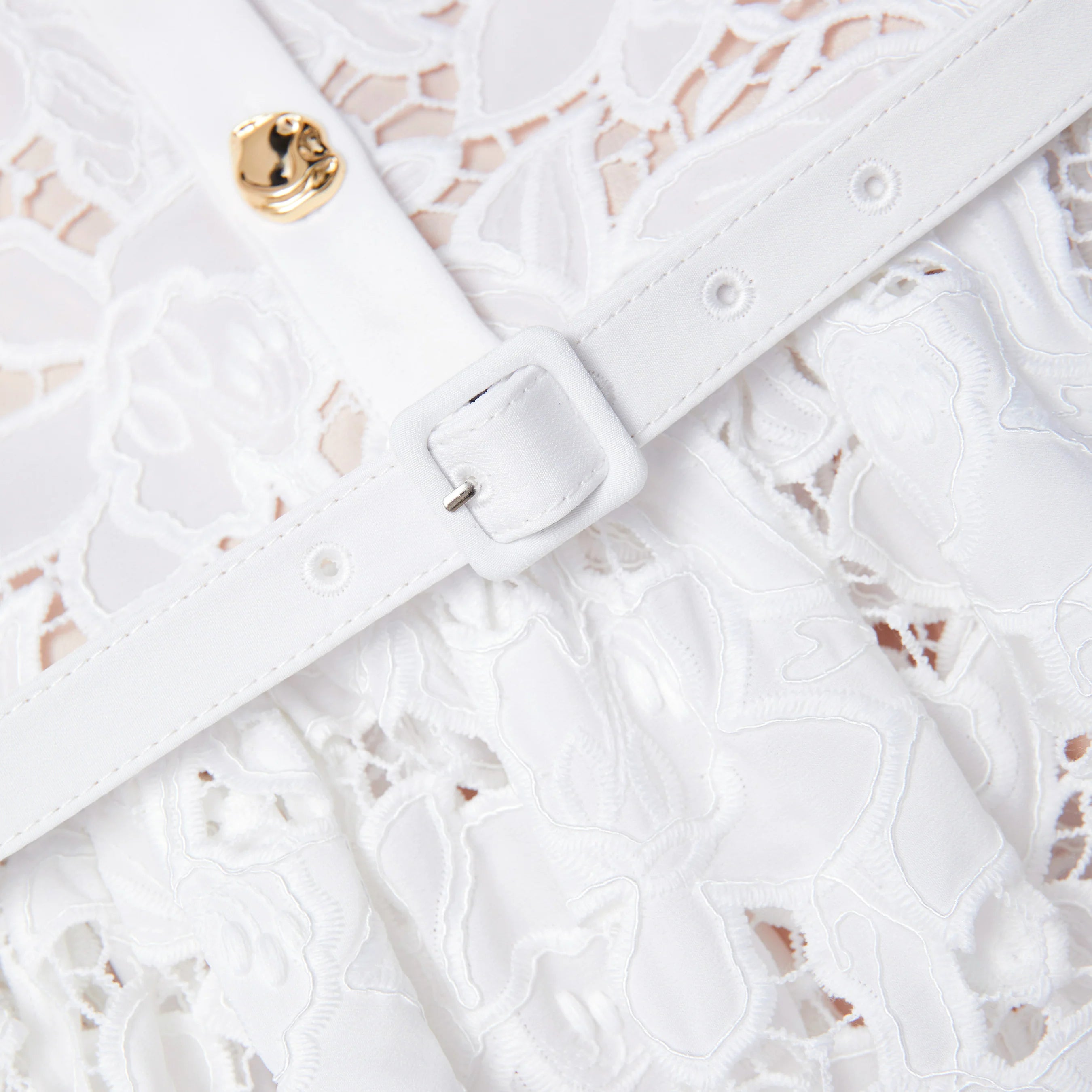 Flowering Girl Women White Lace Tiered Mini Dress