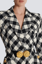 Flowering Girl Women Wyatt Gingham Button Blazer
