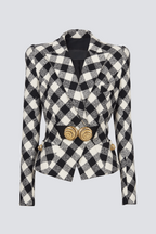 Flowering Girl Women Wyatt Gingham Button Blazer