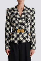 Flowering Girl Women Wyatt Gingham Button Blazer