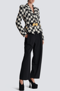 Flowering Girl Women Wyatt Gingham Button Blazer