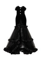 Flowering Girl Women Yalie Ruffle Strapless Mesh Maxi Dress