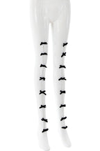 Flowering Girl Women Yara Bowknot Fishnet Stockings - White