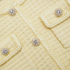 YELLOW TEXTURED KNIT SKIRT