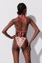Yin Leopard Halter Neck Swimwear
