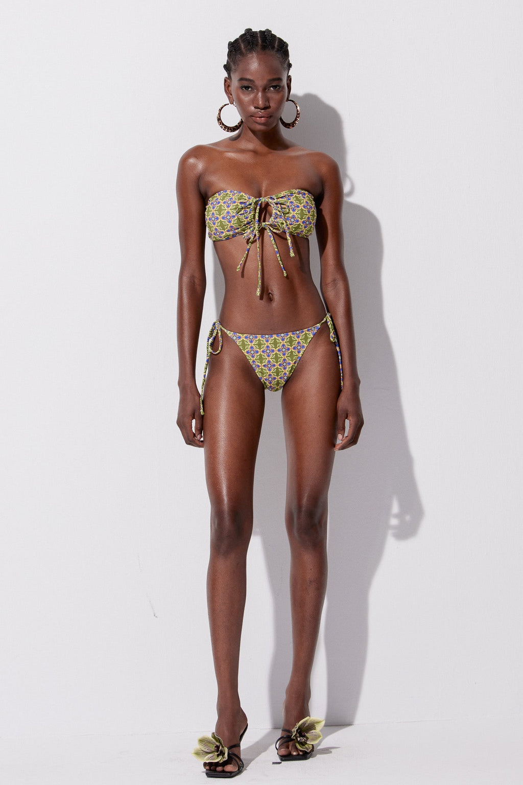 Ylva Print Strapless Swimwear