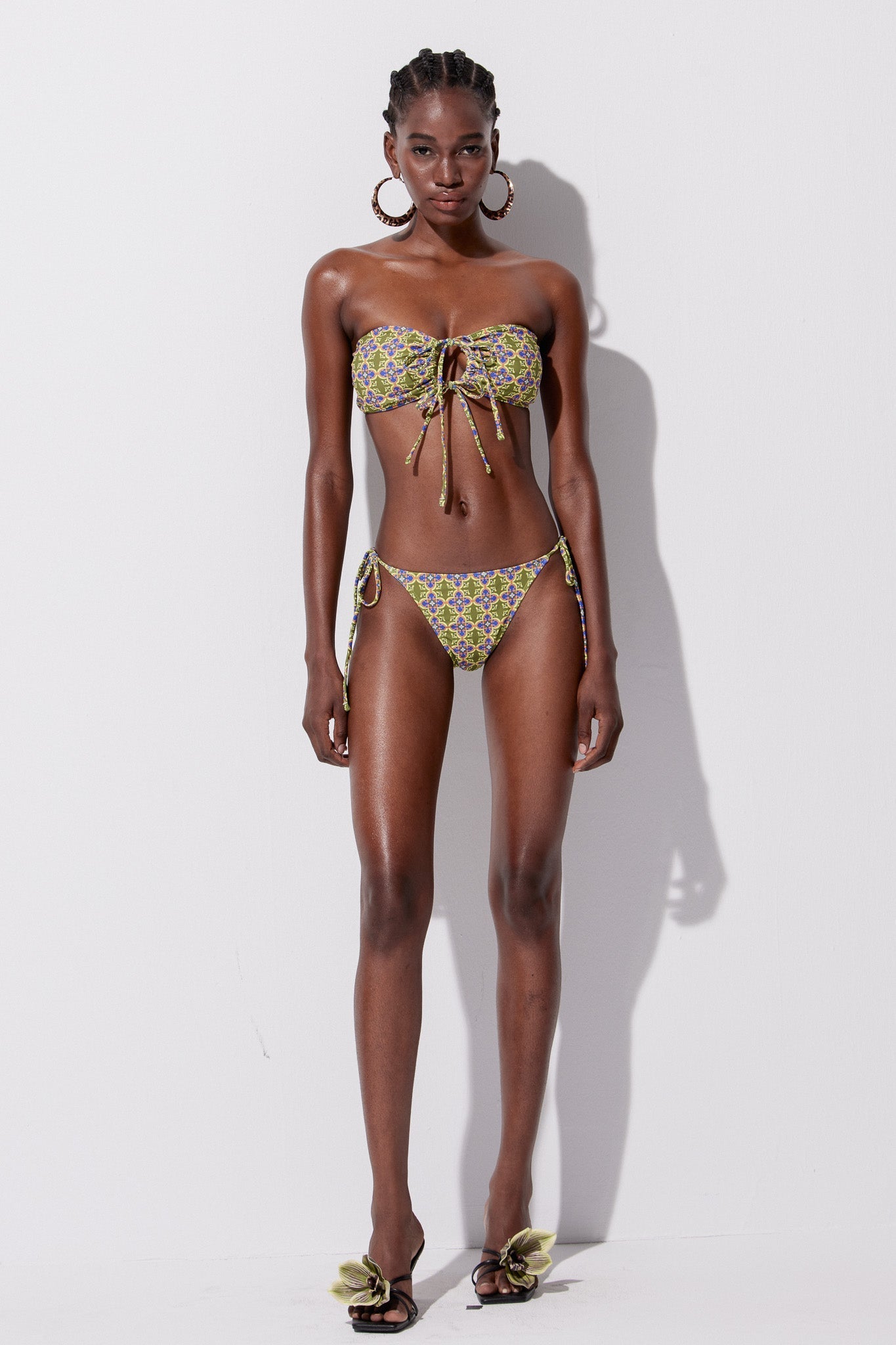 Ylva Print Strapless Swimwear