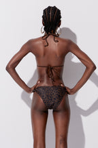 Yoda Leopard Print Halter Neck Swimwear