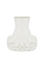Regina Strapless Puffy Mini Dress In Off-White