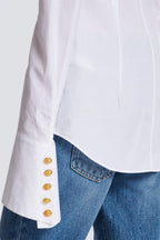 Flowering Girl Women Zahra Gold Buttons Fitted Shirt