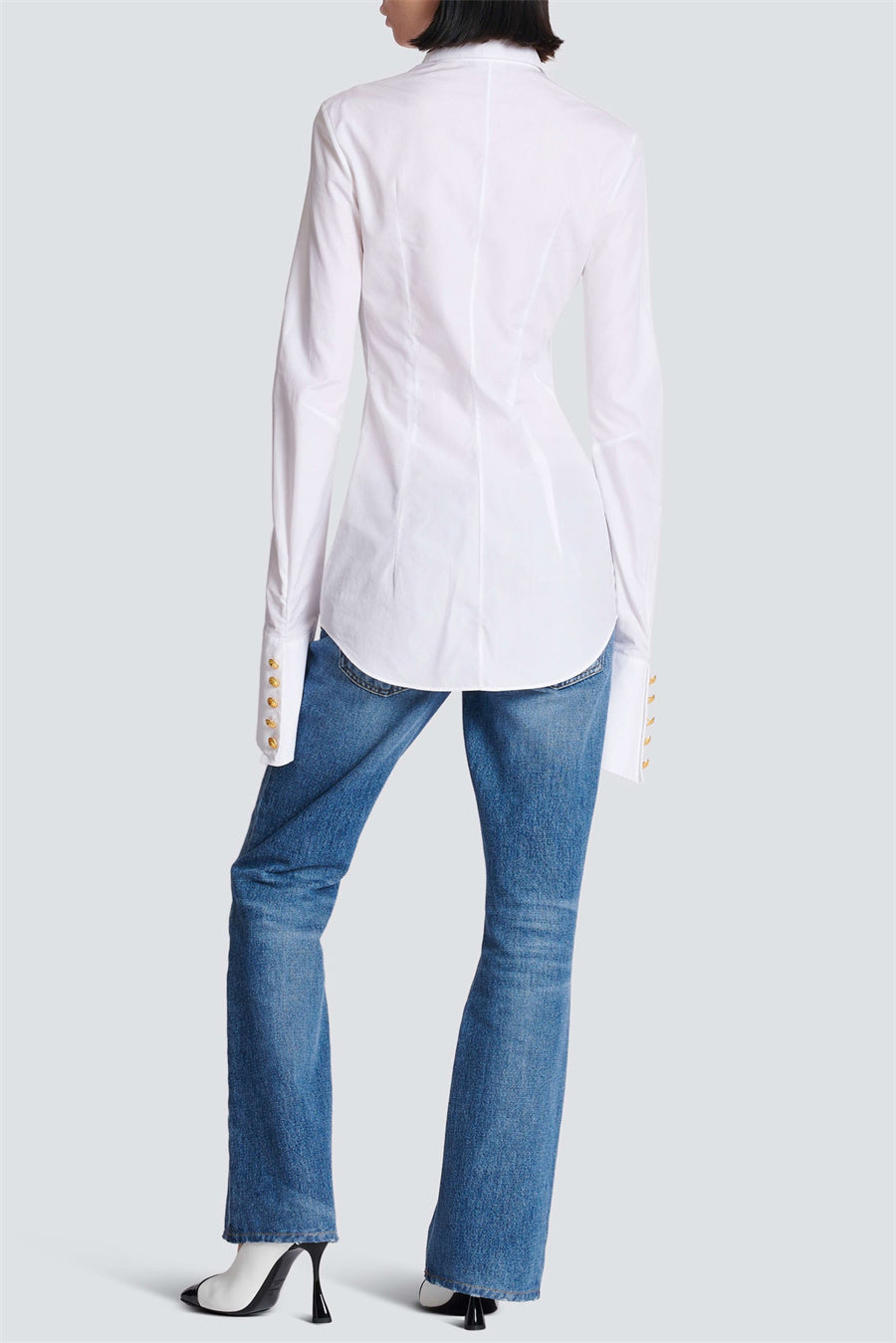 Flowering Girl Women Zahra Gold Buttons Fitted Shirt