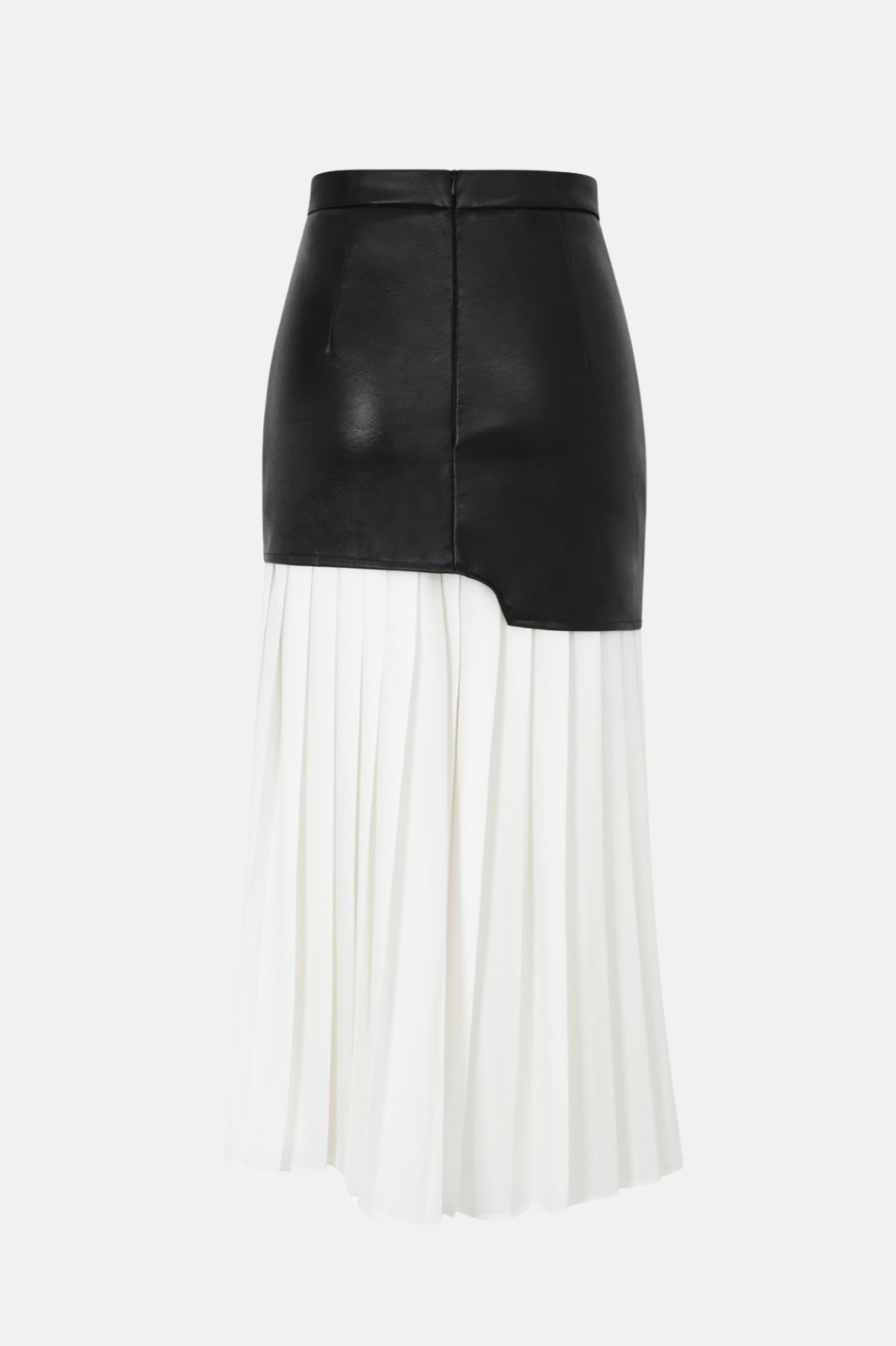 Flowering Girl Women Zenobia Pleated Leather Midi Skirt - White