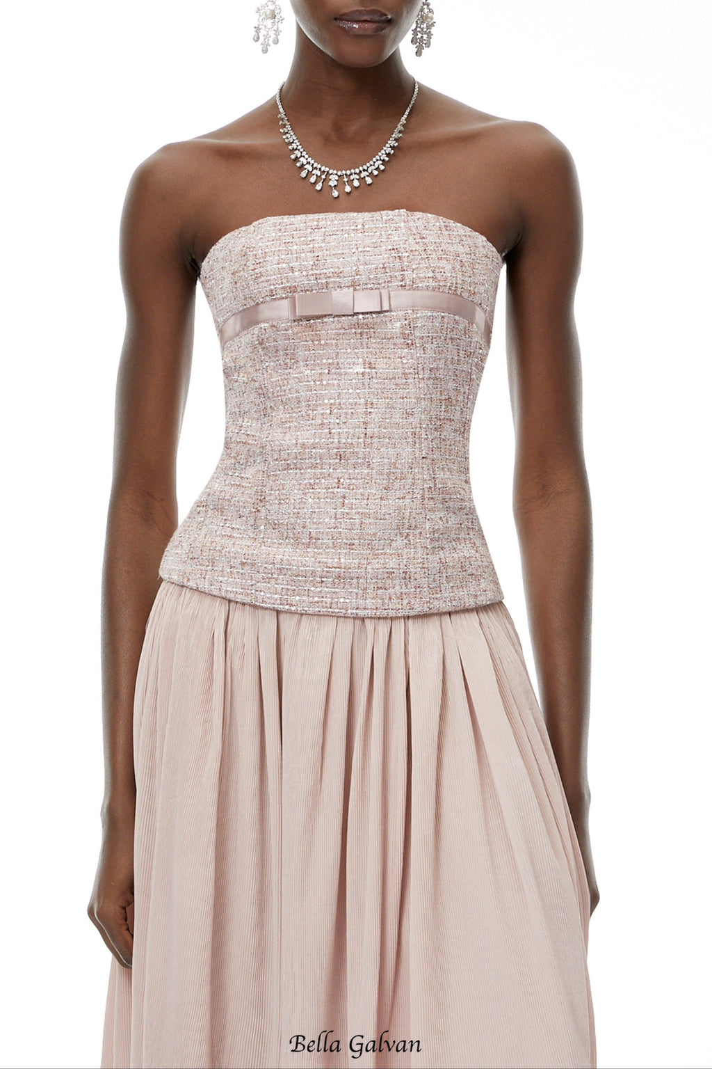 yvonne Off Shoulder Ruched Maxi Dress in pink